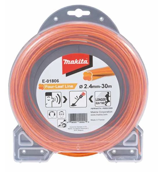 Makita Mähfaden Four-Leaf 2,4 Mm, 30 M, Orange 4 Makita Mähfaden Four-Leaf 2,4 Mm, 30 M, Orange – Bild 4