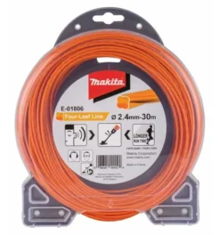 Makita Mähfaden Four-Leaf 2,4 Mm, 30 M, Orange