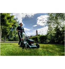 Metabo Akku-Rasenmäher RM 36-18 LTX BL 46, Karton, 18V 2x5.2Ah Li-Power + ASC 145 Duo -Makki Geschaft rasenmaeher akku 1222129 czm