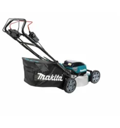 Makita Akku-Rasenmäher 2x18V, 46 Cm, 60 L, Zubehör, Akku, Ladegerät, Mulchkeil -Makki Geschaft rasenmaeher akku 1319237 czm