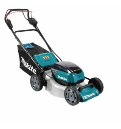 Makita Akku-Rasenmäher 2x18V, 46 Cm, 60 L, Zubehör, Akku, Ladegerät, Mulchkeil -Makki Geschaft rasenmaeher akku 1319238 czm