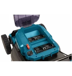 Makita Akku-Rasenmäher 2x18V, 46 Cm, 60 L, Zubehör, Akku, Ladegerät, Mulchkeil -Makki Geschaft rasenmaeher akku 1319241 czm